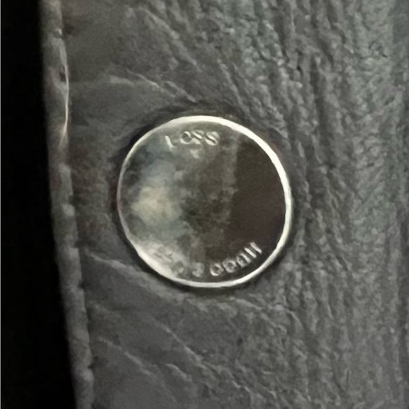 Heavy Black Leather Hugo Boss Jacket - Picture 9 of 9